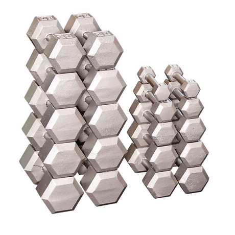 Body Solid Iron Hex Standard Dumbbell Gray Body Solid Variant(s) - LBWeight Hex_Dumbbells
