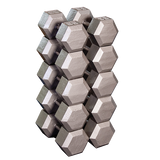Body Solid Iron Hex Standard Dumbbell Gray Body Solid Variant(s) - LBWeight Hex_Dumbbells_2