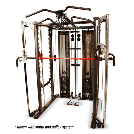 Inspire Smith Cage System Inspire Inspire_Power_Rack_with_Smith_Machine___Weights_Pulleys_Black