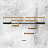 5 ft. Olympic Bar- Black Body Solid Lifting bars, weight bars, dumbbell handles OB60B_SPECS1