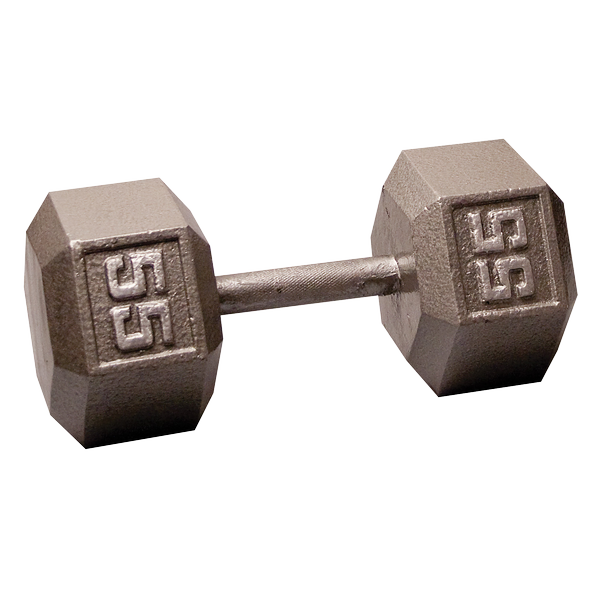 Body Solid Iron Hex Standard Dumbbell Gray Body Solid Variant(s) - LBWeight SDX55_HERO