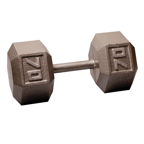 Body Solid Iron Hex Standard Dumbbell Gray Body Solid Variant(s) - LBWeight SDX70_HERO